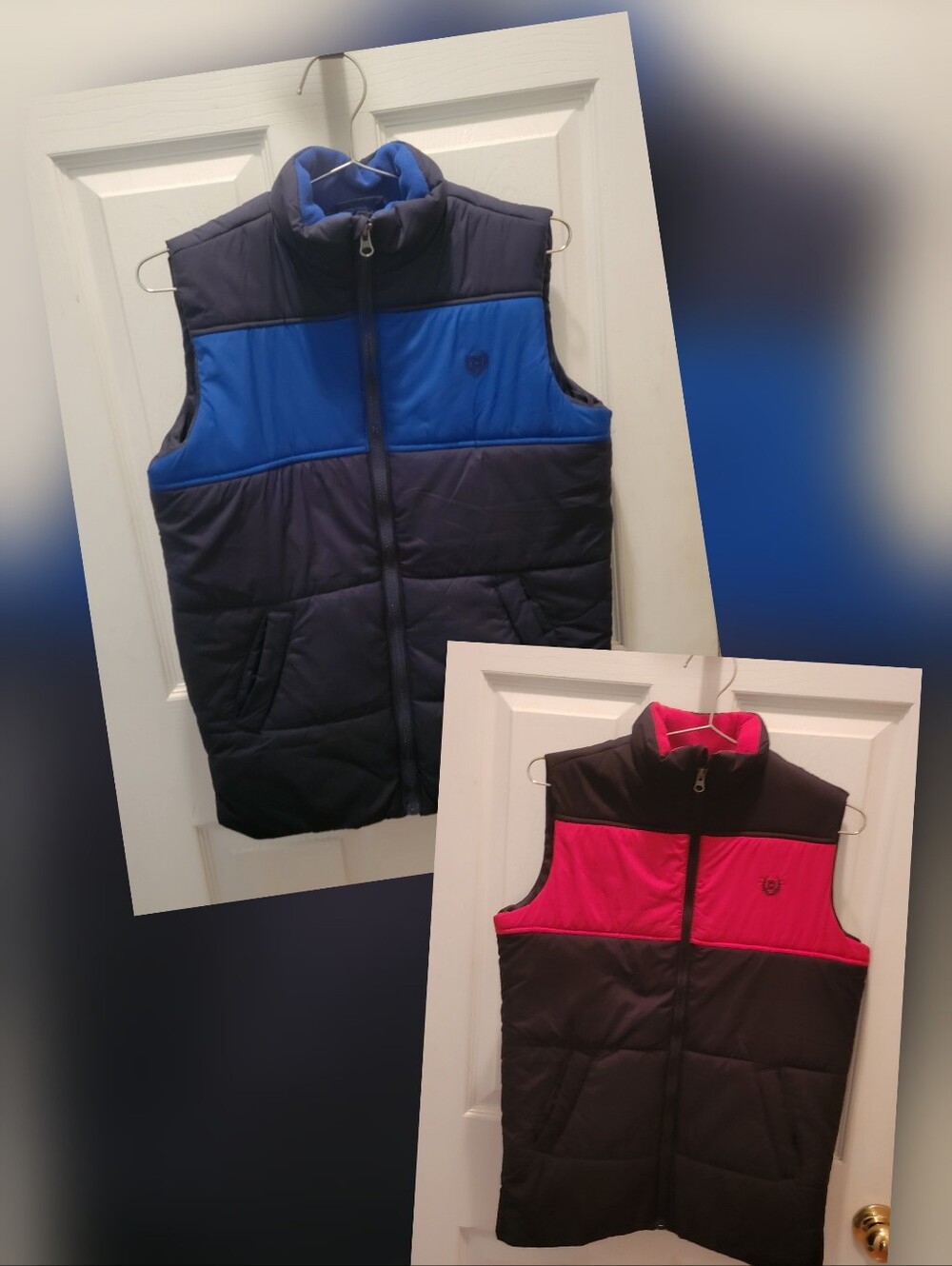 Boys Lot of 2 Chaps Puffer Vest Jackets - Size Lrg (14-16), EUC